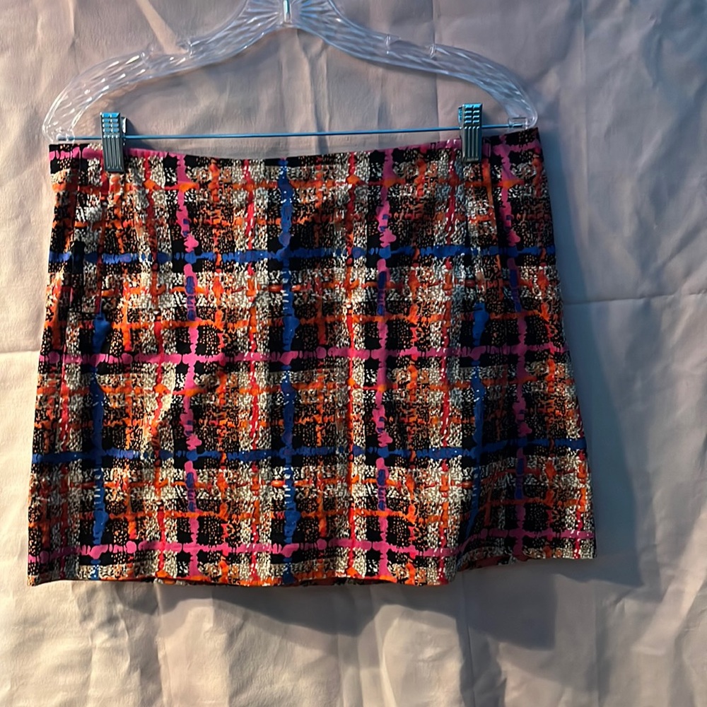 Muti colored J crew stretch mini skirt